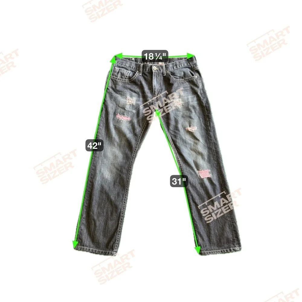 Request Premium Denim Goods Co. Distressed Jeans - Pink Detail, Designer Style - Picture 7 of 7